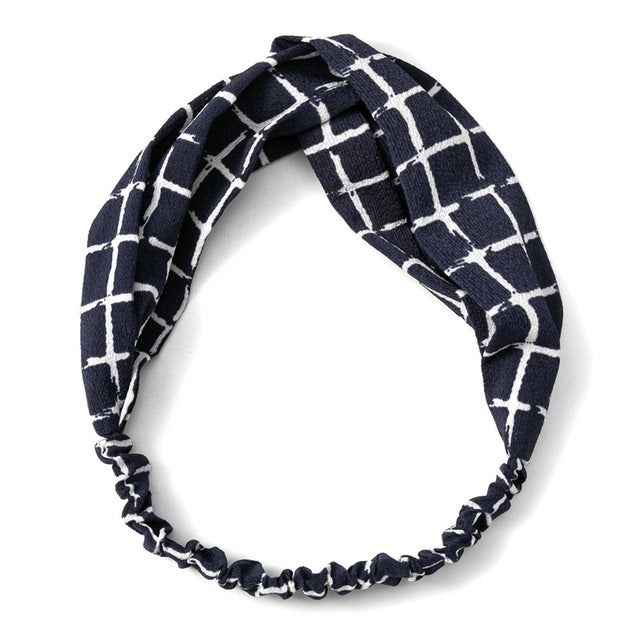 JMT-417546 Fashionable Women’s Summer Headband - Bohemian Cross Turban Hair Accessories