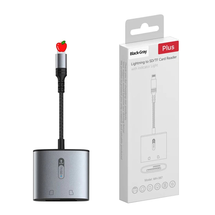 JMT-417674 High-Speed 2-in-1 SD TF Card Reader for iPhone and iPad - OTG Camera Connection Kit