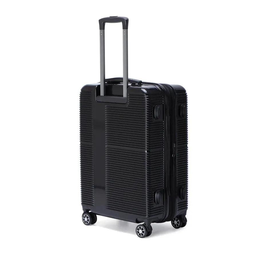 JMT-417738 Designer Trolley Suitcase with Silent Wheels, PP Handle, and Durable ABS/PC Aluminium Construction