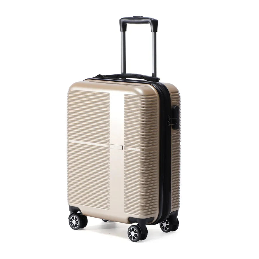 JMT-417738 Designer Trolley Suitcase with Silent Wheels, PP Handle, and Durable ABS/PC Aluminium Construction
