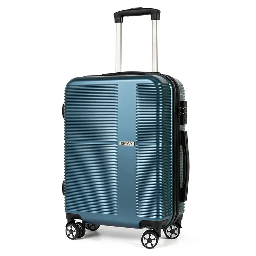 JMT-417738 Designer Trolley Suitcase with Silent Wheels, PP Handle, and Durable ABS/PC Aluminium Construction