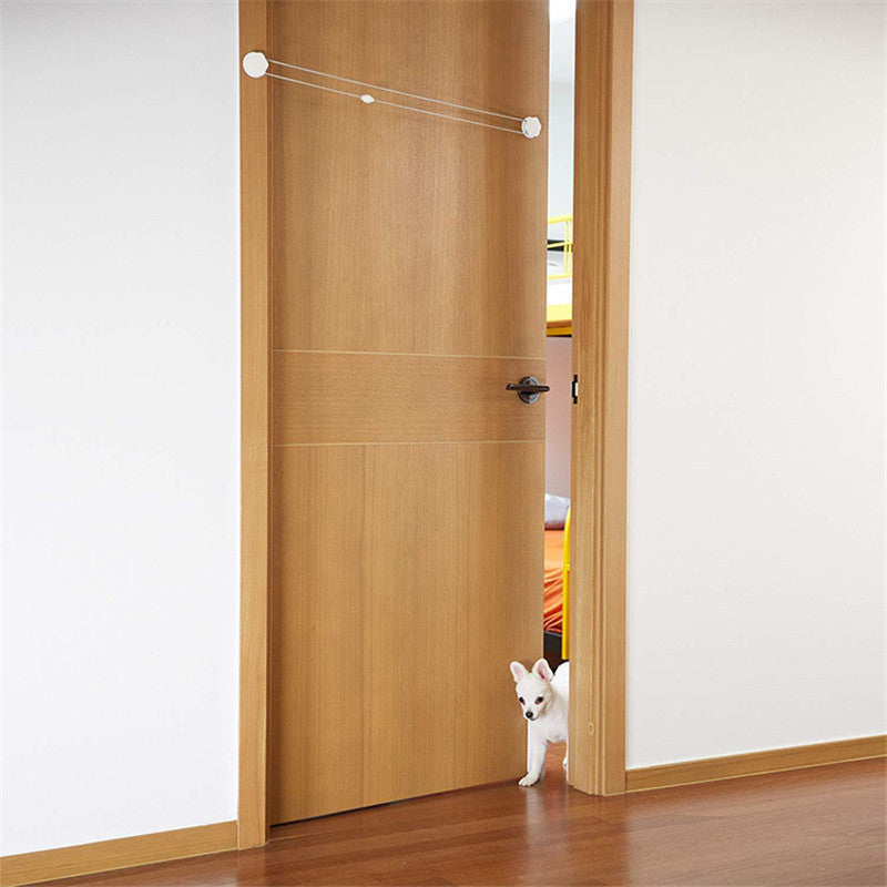 JMT-417994 Large Plastic Pet Door with Direction Control - White, 25*14*3.5CM, 1.1M Rope Length