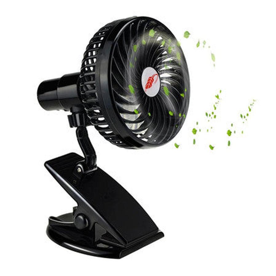 JMT-417994 Rechargeable Mini Portable Fan with 4 Blades, Silent Operation, 3 Speeds, USB Output for Strollers and Desks