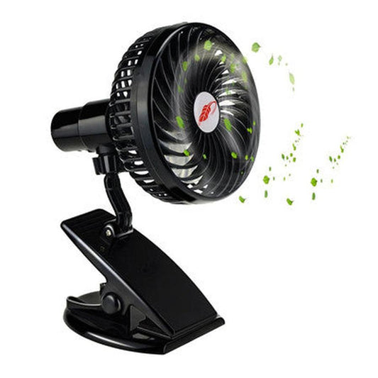 JMT-417994 Rechargeable Mini Portable Fan with 4 Blades, Silent Operation, 3 Speeds, USB Output for Strollers and Desks