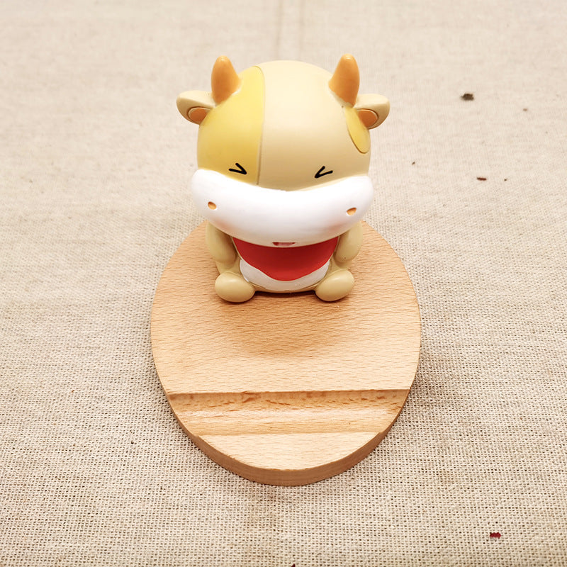 JMT-418186 Beech Wood Lazy Phone Holder – Custom Lettering Mobile Stand with Unique Animal Designs