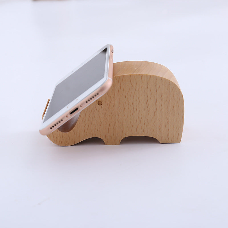 JMT-418186 Beech Wood Lazy Phone Holder – Custom Lettering Mobile Stand with Unique Animal Designs