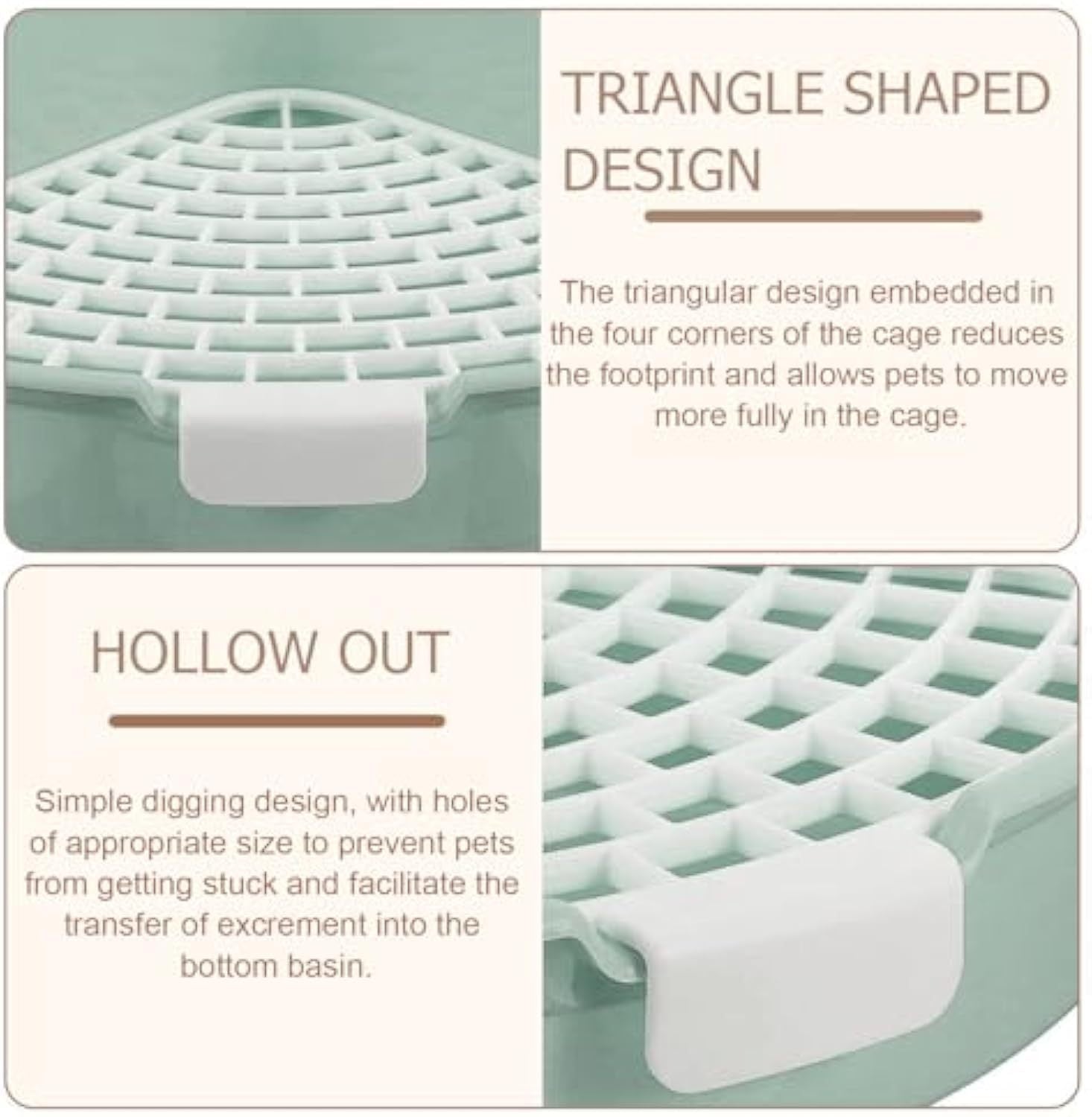 JMT-418186 Corner Litter Box for Small Animals - Ideal Bunny, Hamster, Guinea Pig, Ferret & Chinchilla Potty Trainer