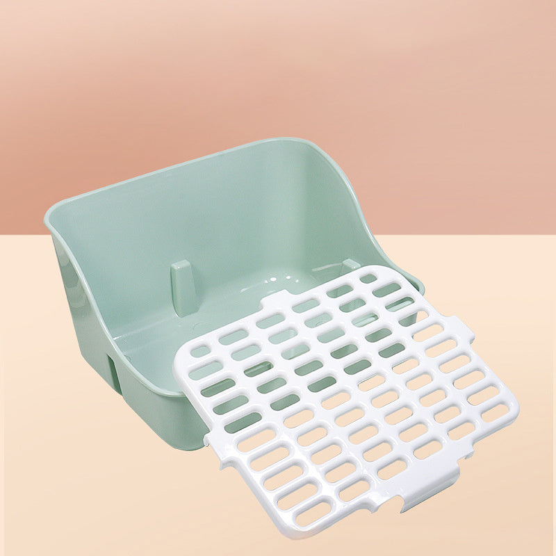 JMT-418186 Corner Litter Box for Small Animals - Ideal Bunny, Hamster, Guinea Pig, Ferret & Chinchilla Potty Trainer