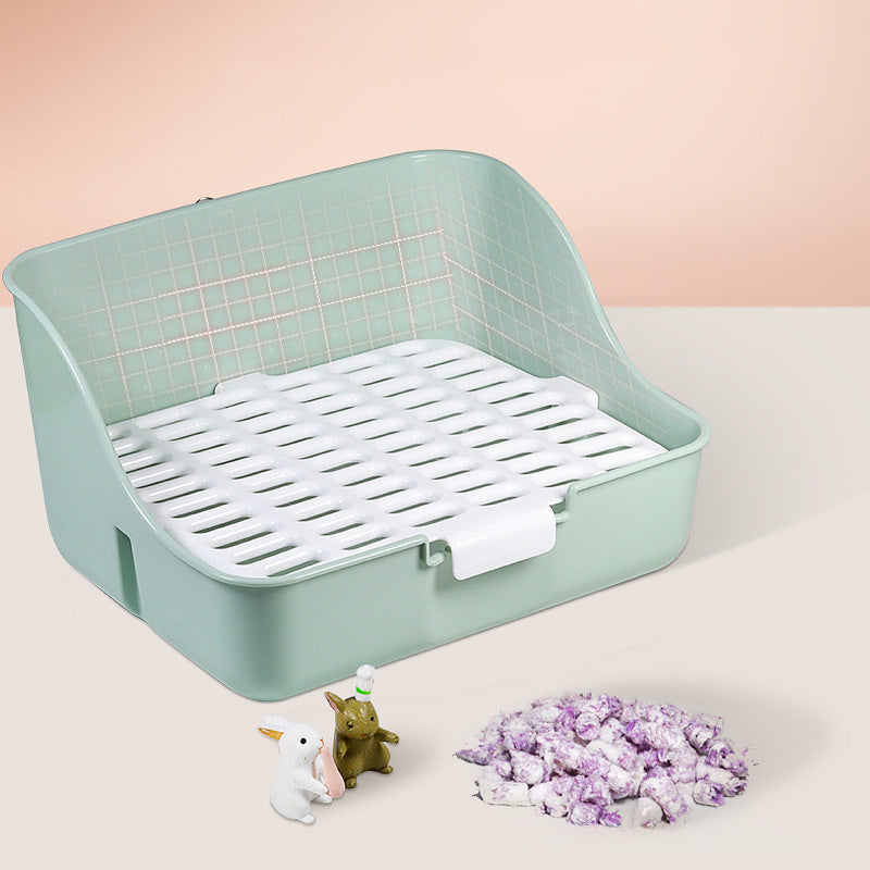 JMT-418186 Corner Litter Box for Small Animals - Ideal Bunny, Hamster, Guinea Pig, Ferret & Chinchilla Potty Trainer