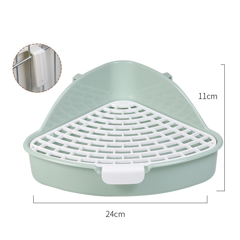 JMT-418186 Corner Litter Box for Small Animals - Ideal Bunny, Hamster, Guinea Pig, Ferret & Chinchilla Potty Trainer