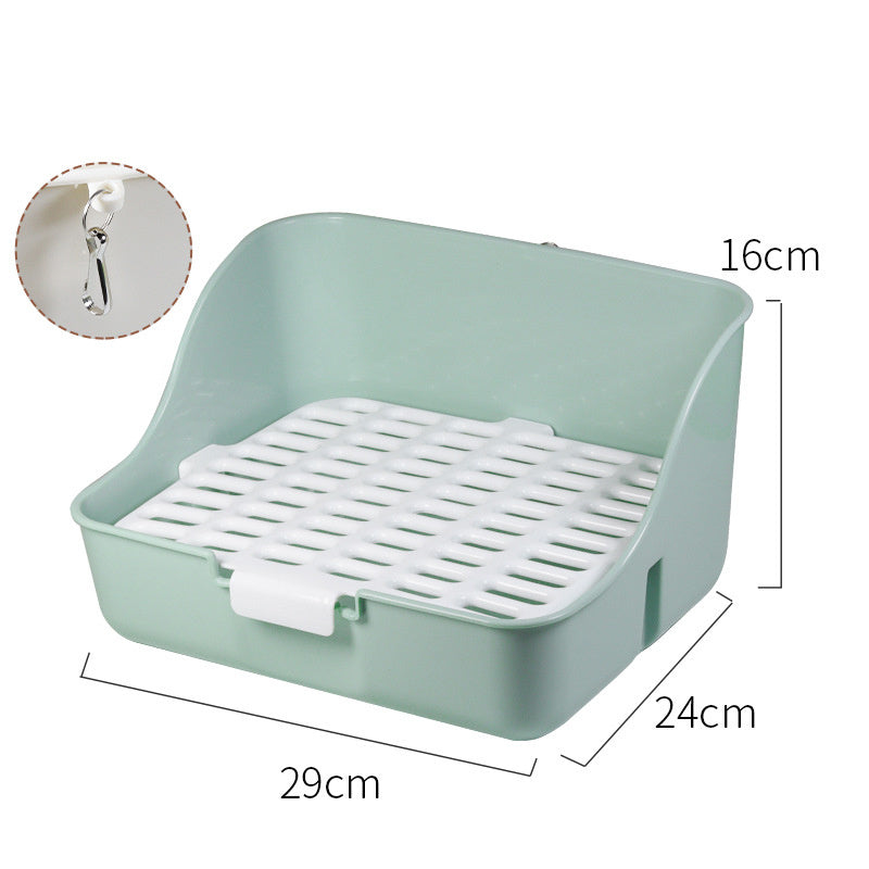 JMT-418186 Corner Litter Box for Small Animals - Ideal Bunny, Hamster, Guinea Pig, Ferret & Chinchilla Potty Trainer
