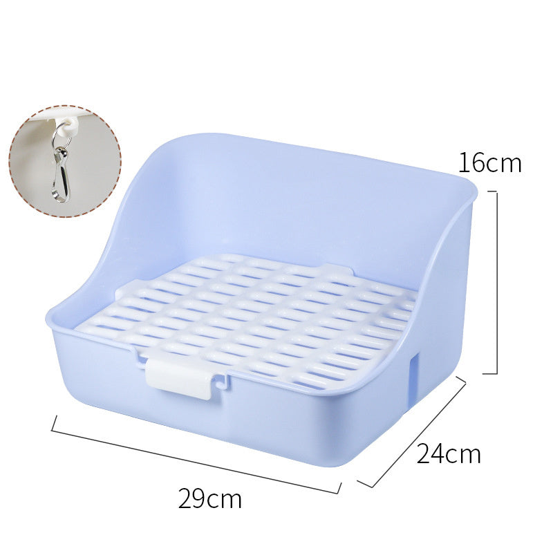 JMT-418186 Corner Litter Box for Small Animals - Ideal Bunny, Hamster, Guinea Pig, Ferret & Chinchilla Potty Trainer