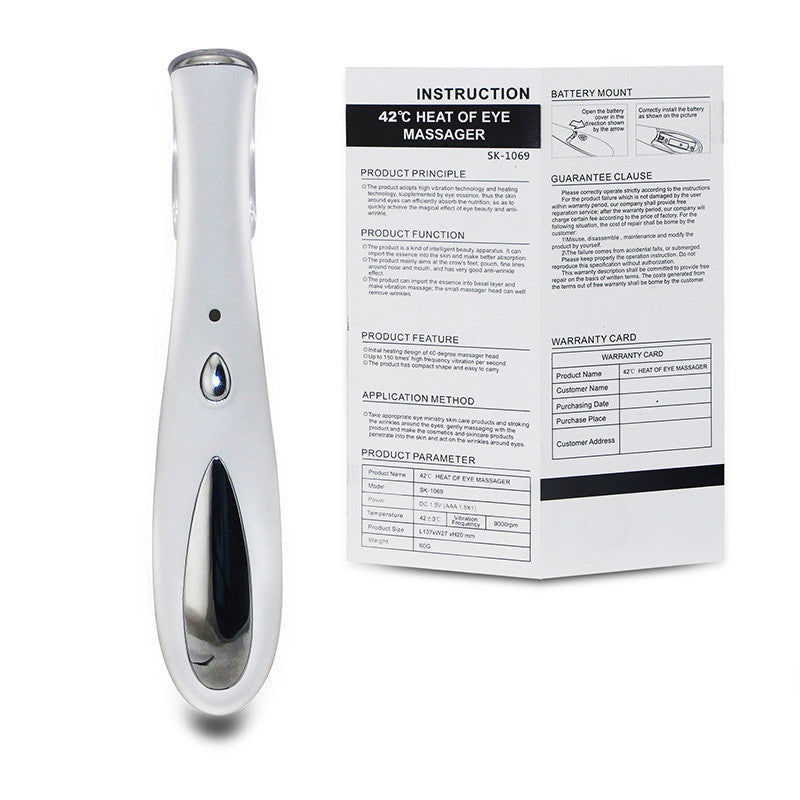 JMT-418570 Heat Therapy Eye Massager with Vibration for Crow's Feet and Dark Circles, Model 106SK1069
