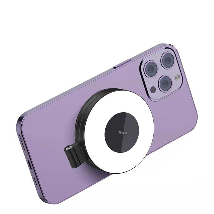 JMT-418698 Folding Magnetic Suction LED Mobile Phone Fill Light with Tripod and Handle