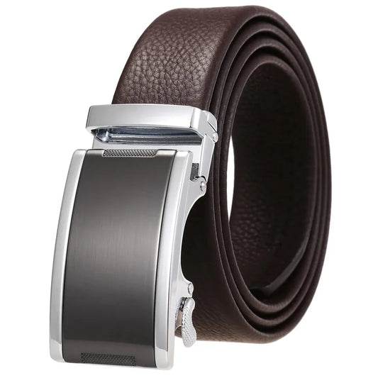 JMT-419082 Automatic Buckle Belt for Men in First Layer Cowhide - Model LY87363-5