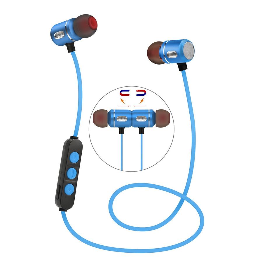 JMT-419146 Magnetic Sports Bluetooth Headset with Noise Reduction and Hands-Free Functionality