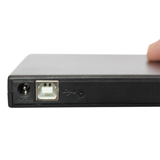 JMT-419338 USB External Portable DVD Burner Drive - Compact Design, Support for 12cm & 8cm Discs, USB Powered, Plug and Play
