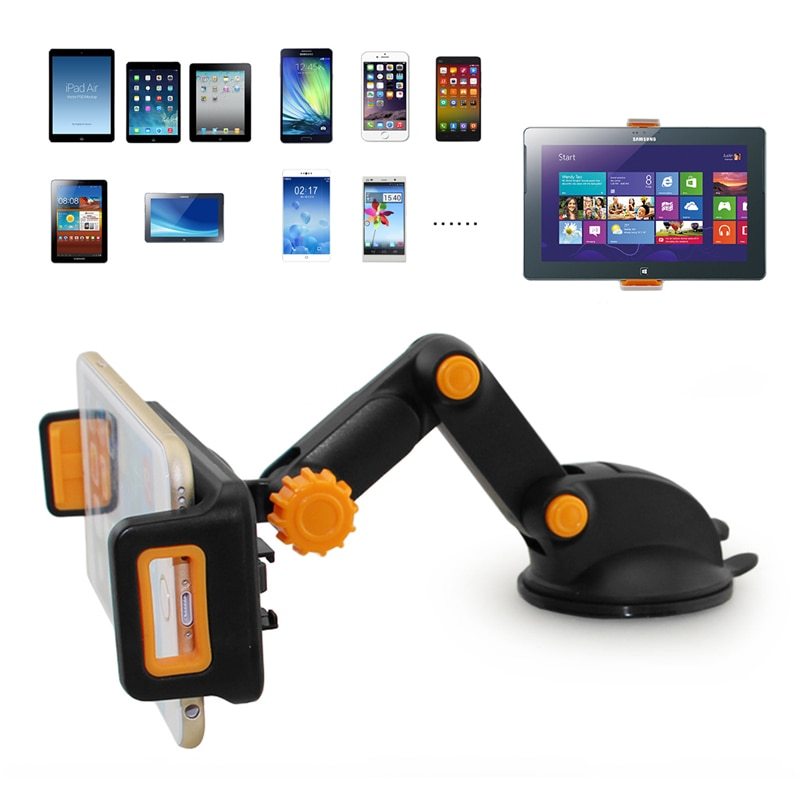 JMT-419338 Universal Foldable Car Phone Holder with 360° Rotation for Tablets and GPS Devices