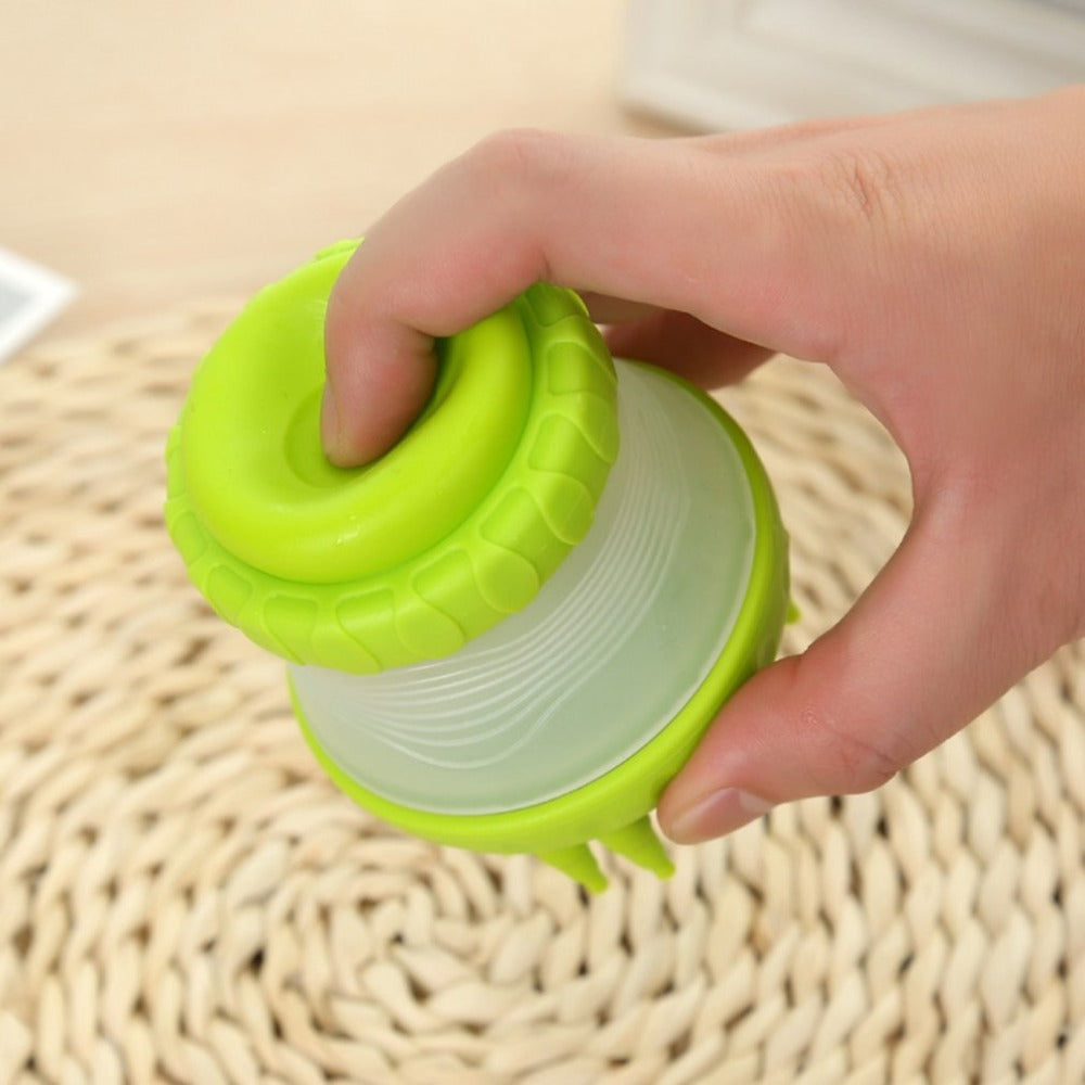 JMT-419402 Soft Silicone Dog Washing Brush with Built-in Shampoo Reservoir for Easy Bathing