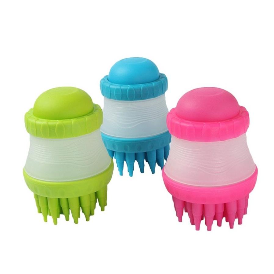 JMT-419402 Soft Silicone Dog Washing Brush with Built-in Shampoo Reservoir for Easy Bathing