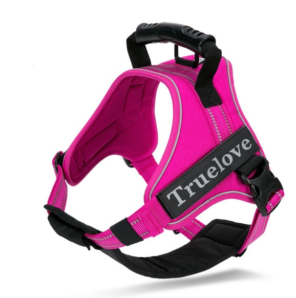 JMT-419658 Reflective Dog Chest Strap with Adjustable Leash - Durable Polyester Fiber for Enhanced Safety and Comfort