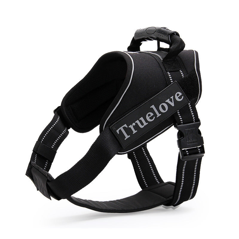 JMT-419658 Reflective Dog Chest Strap with Adjustable Leash - Durable Polyester Fiber for Enhanced Safety and Comfort