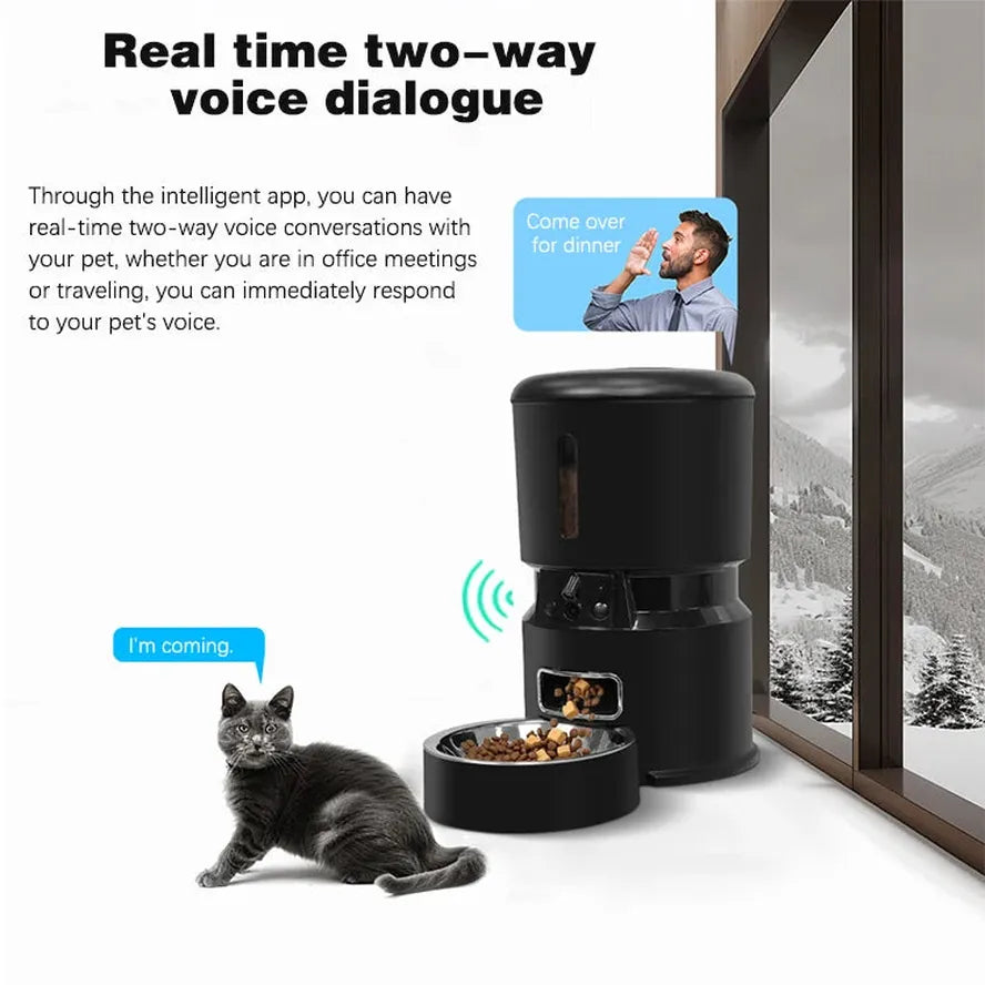 JMT-419850 Automatic 4L Cat Feeder with Voice Recording and Timed Dispensing