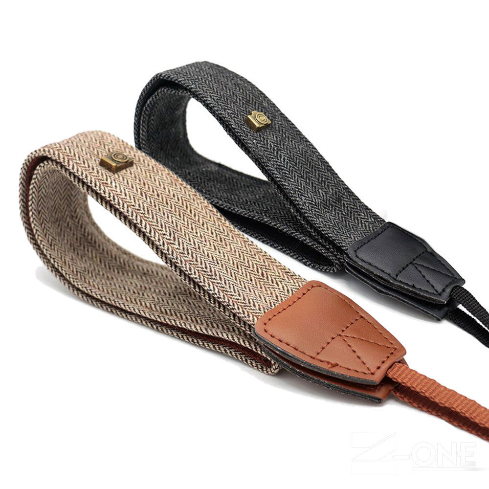 JMT-419850 Retro Ethnic Style Camera Strap LYN-241z/Lyn-242z Pure Cotton Fabric & Leather SLR Accessory