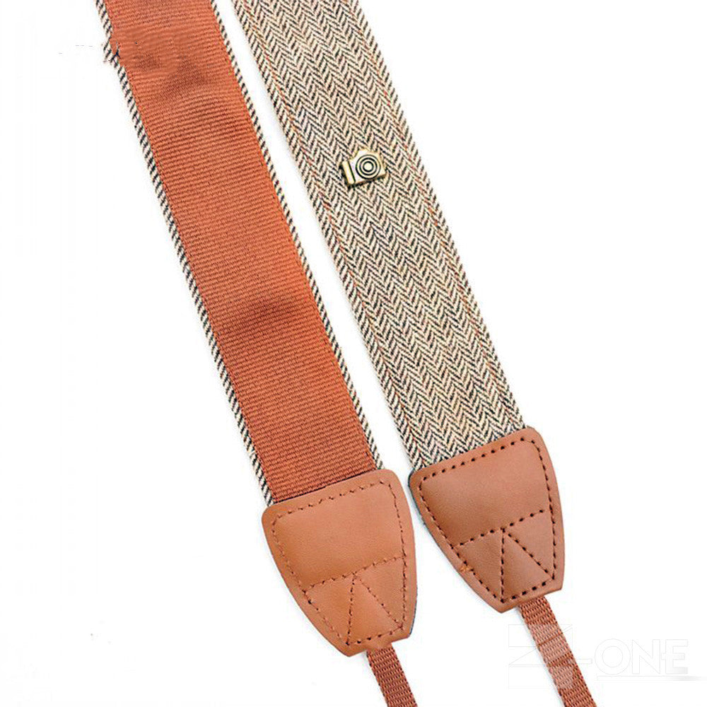 JMT-419850 Retro Ethnic Style Camera Strap LYN-241z/Lyn-242z Pure Cotton Fabric & Leather SLR Accessory