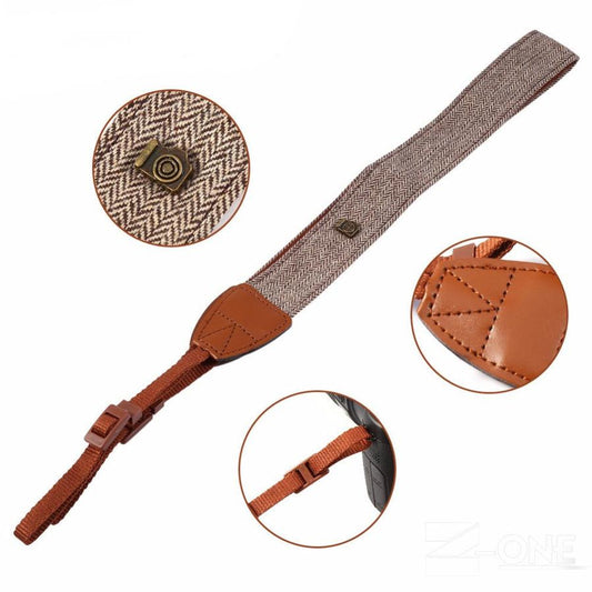 JMT-419850 Retro Ethnic Style Camera Strap LYN-241z/Lyn-242z Pure Cotton Fabric & Leather SLR Accessory
