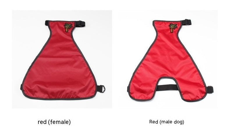 JMT-420106 Waterproof Bellyband Pet Apron in Red, Green, and Orange for Dogs - Casual Polyester Clothing