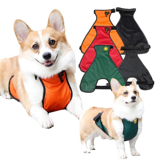 JMT-420106 Waterproof Bellyband Pet Apron in Red, Green, and Orange for Dogs - Casual Polyester Clothing