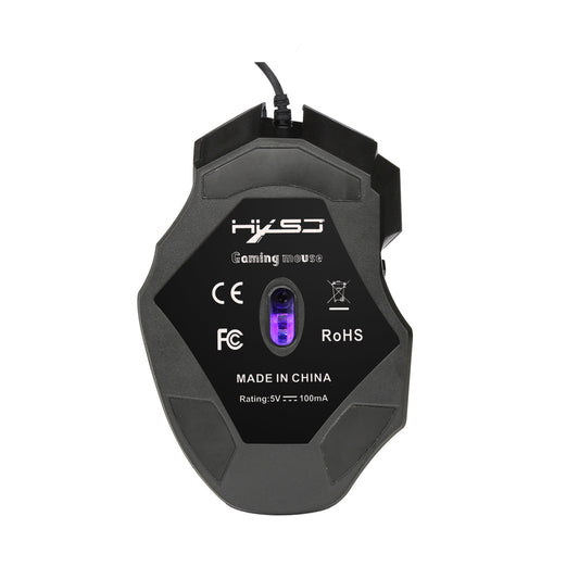 JMT-420106 Wired Gaming Mouse with Adjustable DPI, Optical Tracking, 7 Buttons, and Colorful Lighting