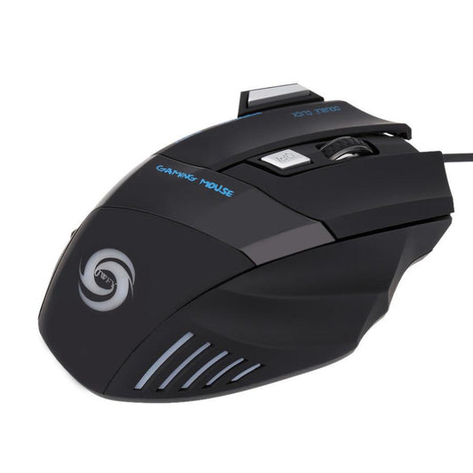 JMT-420106 Wired Gaming Mouse with Adjustable DPI, Optical Tracking, 7 Buttons, and Colorful Lighting