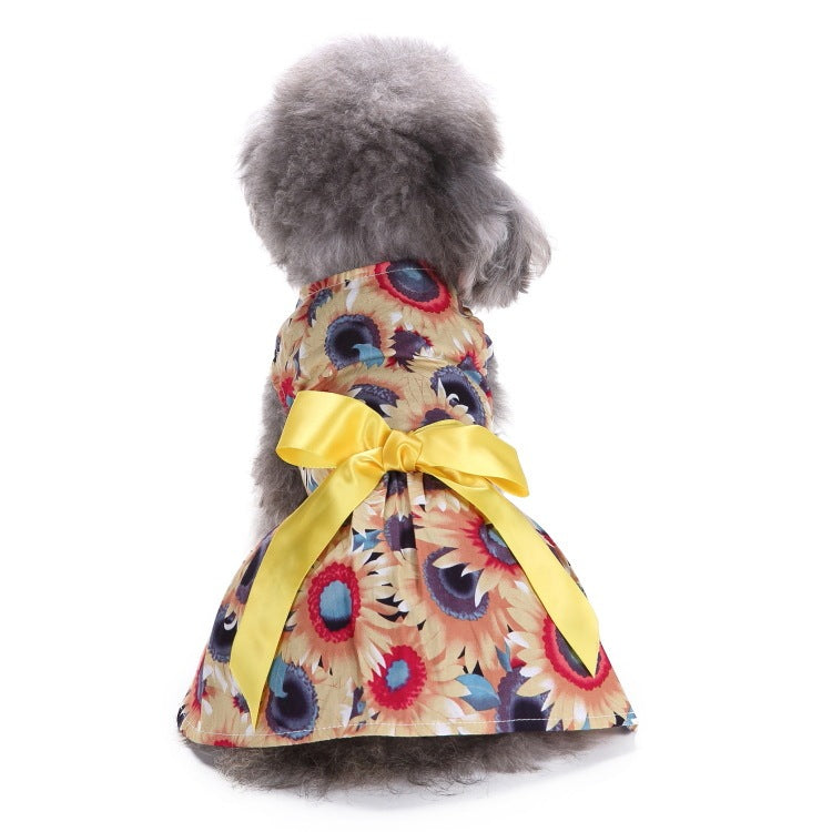 JMT-420234 Stylish Polka Dot Pet Skirt Summer Dress for Dogs - Watermelon & Strawberry Design, Made from Polyester