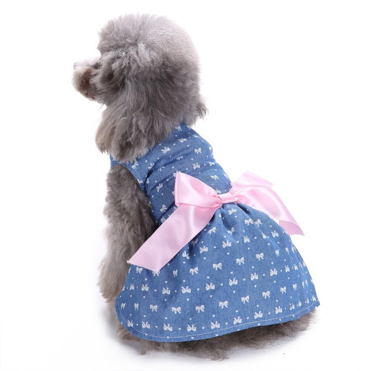 JMT-420234 Stylish Polka Dot Pet Skirt Summer Dress for Dogs - Watermelon & Strawberry Design, Made from Polyester