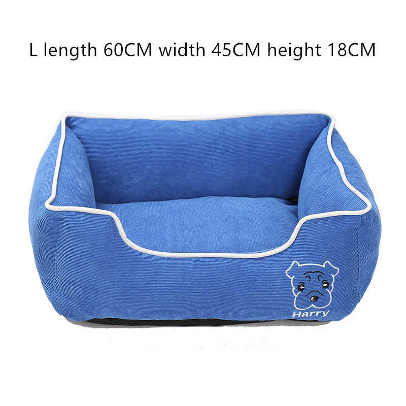 JMT-420618 Corduroy Doghouse with Detachable Washable Design - Small (40x32x17cm)