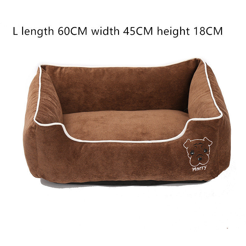 JMT-420618 Corduroy Doghouse with Detachable Washable Design - Small (40x32x17cm)