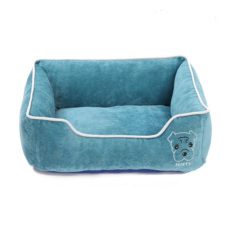 JMT-420618 Corduroy Doghouse with Detachable Washable Design - Small (40x32x17cm)
