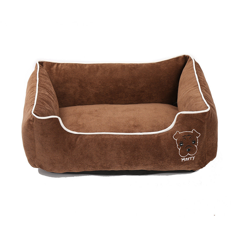 JMT-420618 Corduroy Doghouse with Detachable Washable Design - Small (40x32x17cm)