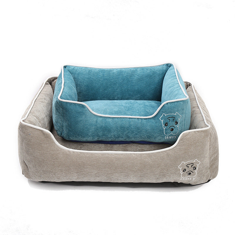 JMT-420618 Corduroy Doghouse with Detachable Washable Design - Small (40x32x17cm)