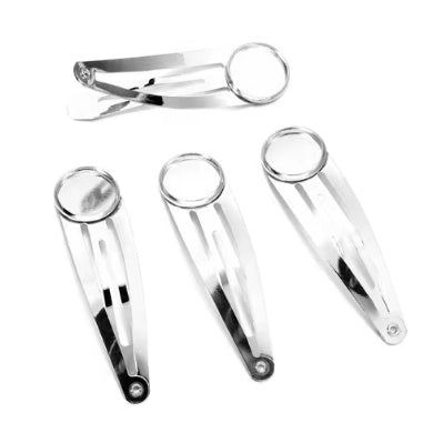 JMT-421002 Medium DIY Copper Barrettes Base Support Clips - Assorted Colors (10PCS)
