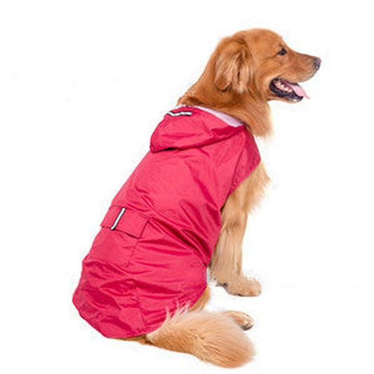JMT-421258 Reflective Waterproof Hooded Poncho for Pets with Two Legs