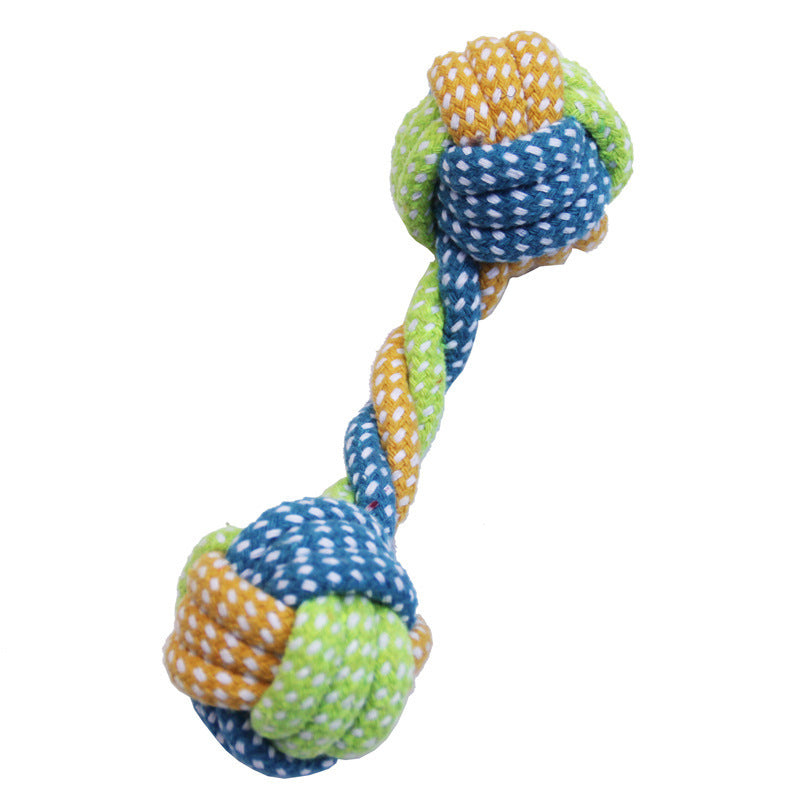 JMT-421770 Colorful Hand-Woven Cotton Rope Dog Bite Toy Set