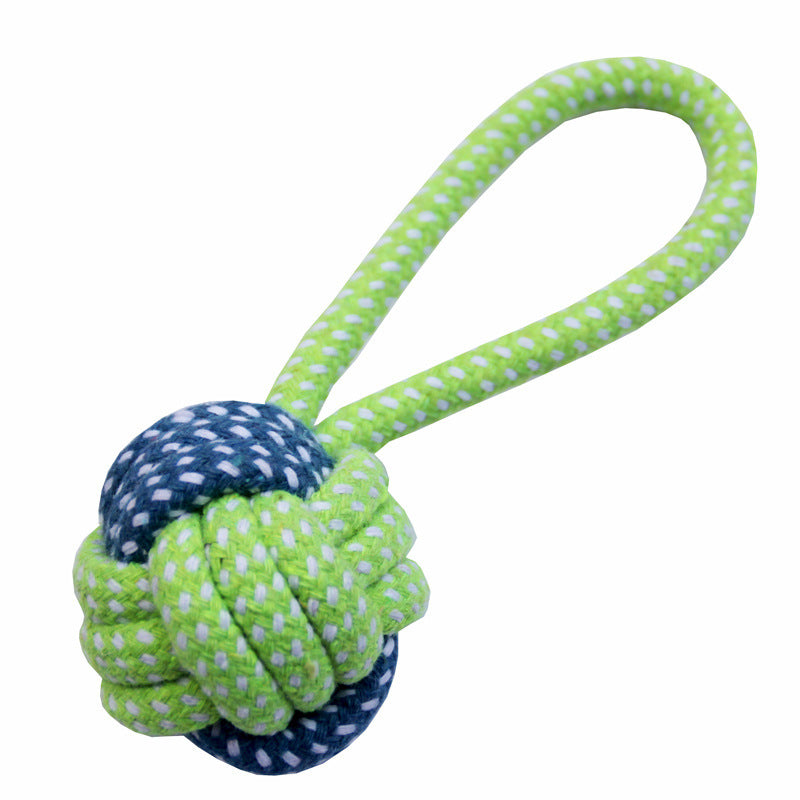 JMT-421770 Colorful Hand-Woven Cotton Rope Dog Bite Toy Set