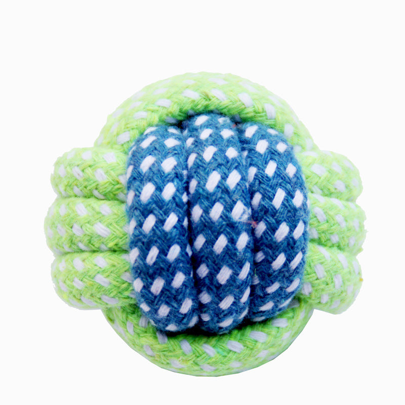 JMT-421770 Colorful Hand-Woven Cotton Rope Dog Bite Toy Set
