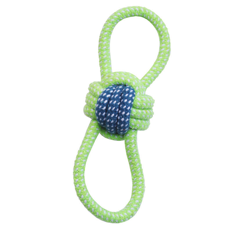 JMT-421770 Colorful Hand-Woven Cotton Rope Dog Bite Toy Set