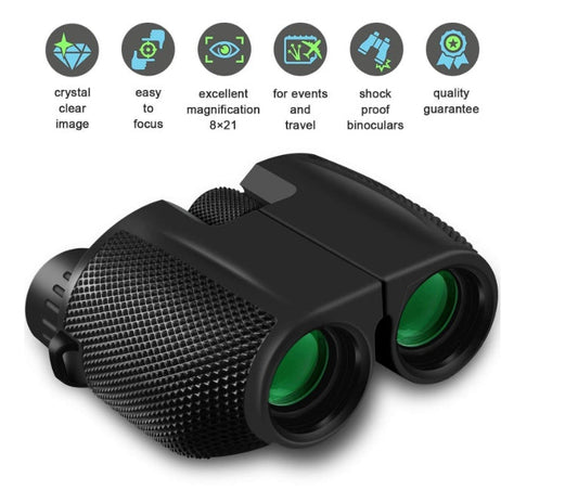 JMT-422154 10x25 High-Definition Mini Portable Outdoor Binoculars with Low-Light Night Vision