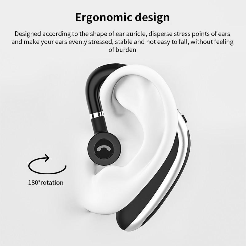 JMT-422282 Wireless In-Ear Bluetooth Headset with Call Function and Battery Display in White and Black