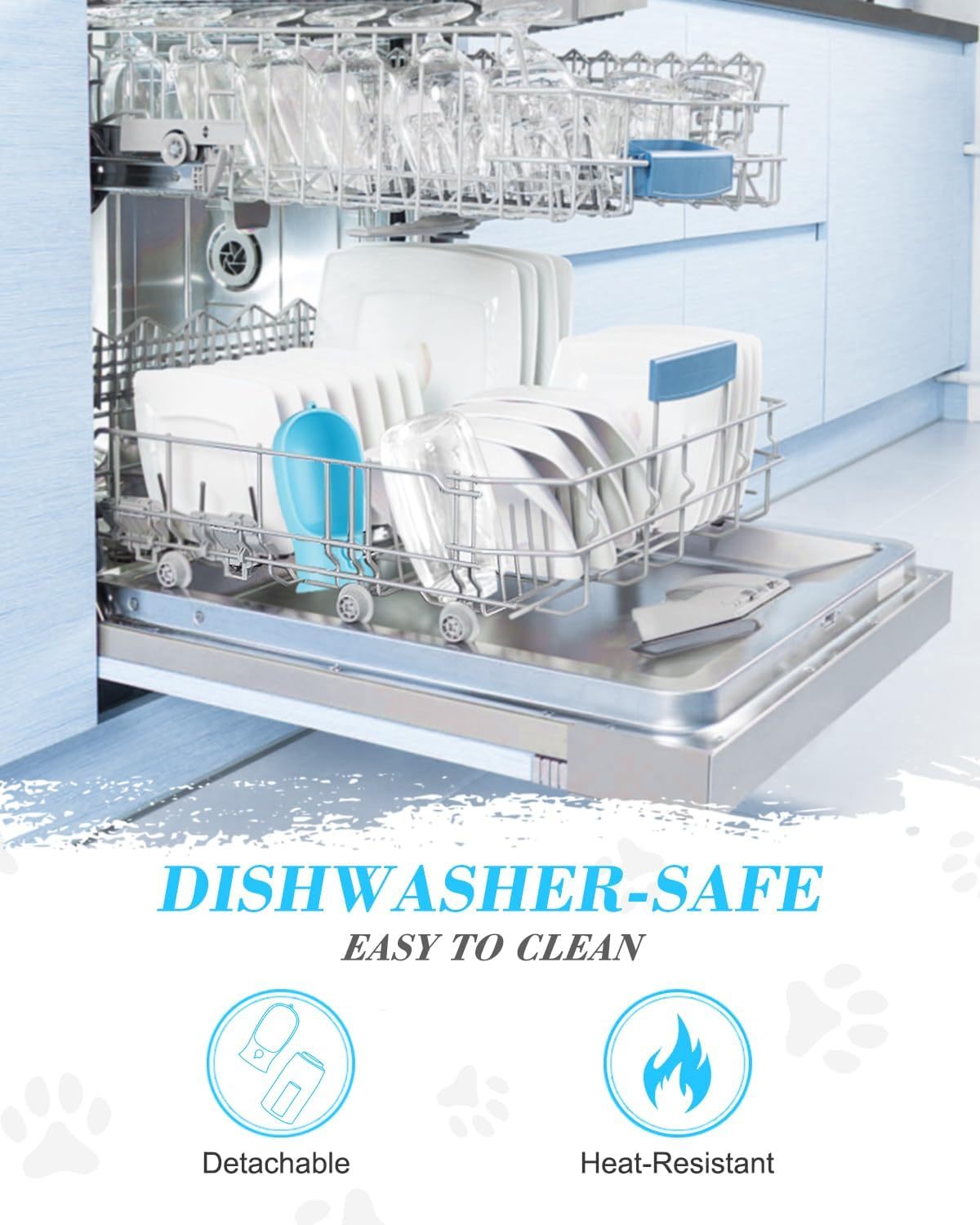 JMT-422602 Portable Dog Water Bottle with Food Container and Dispenser for Walking and Hiking - Ideal for Small Breeds